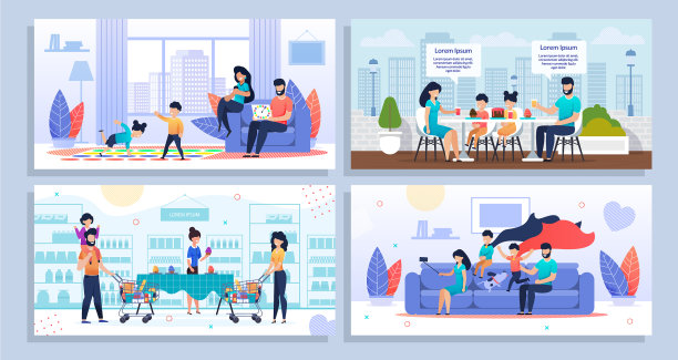 家庭日常家庭活动和娱乐设置图片下载