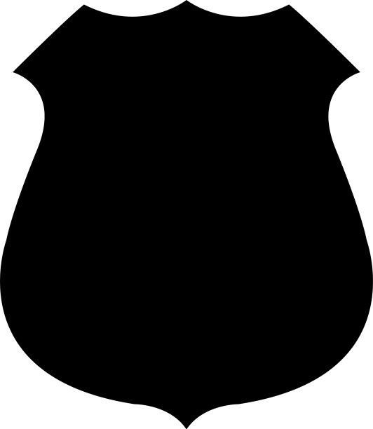 警徽黑色图标图片下载