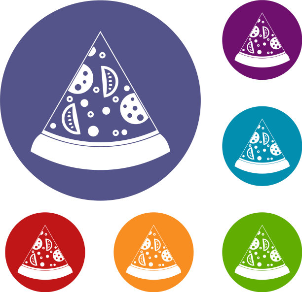 一片披萨图标套装图片下载