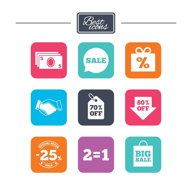 销售折扣图标购物交易标志图片下载