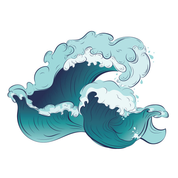 海浪冲图片下载