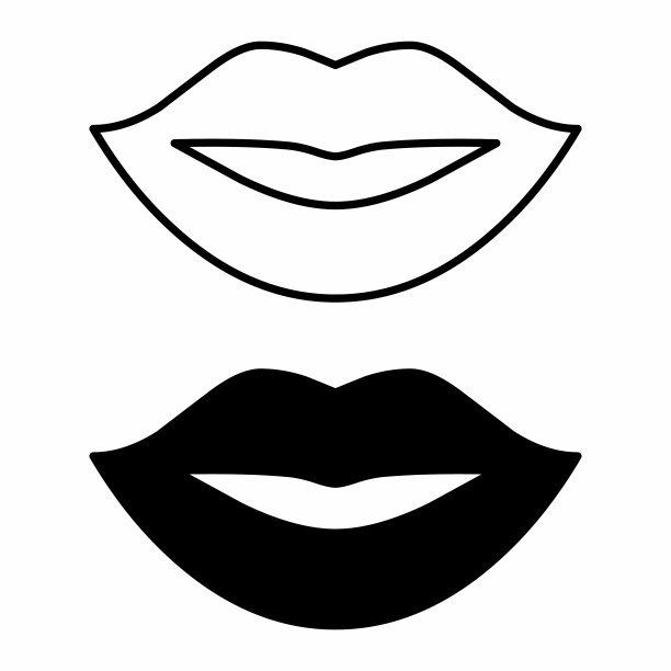 女性嘴部图标图片下载