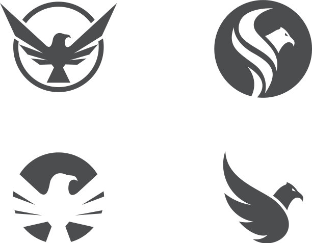 鹰鸟标志模板图片下载