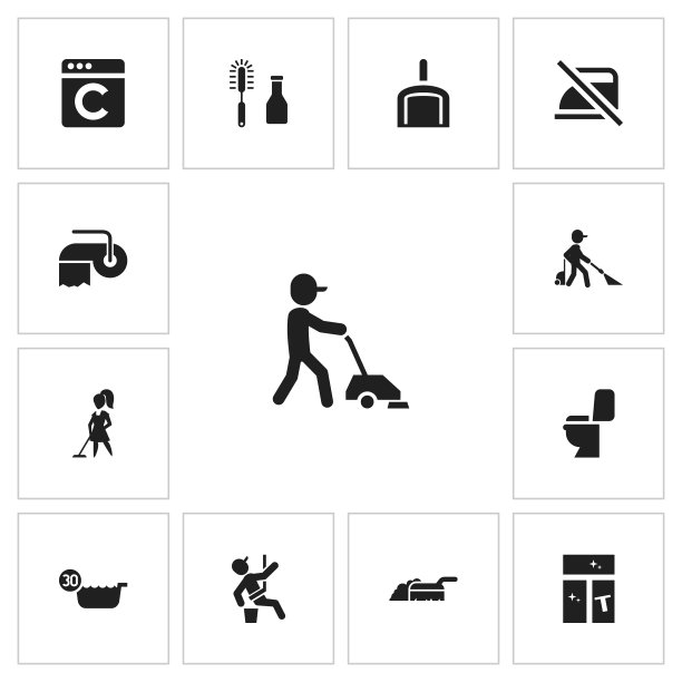一组13可编辑的卫生图标包括符号图片下载