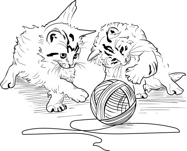 小猫玩线汉克图片下载