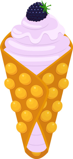 甜的比利时黑莓华夫饼早餐图片下载