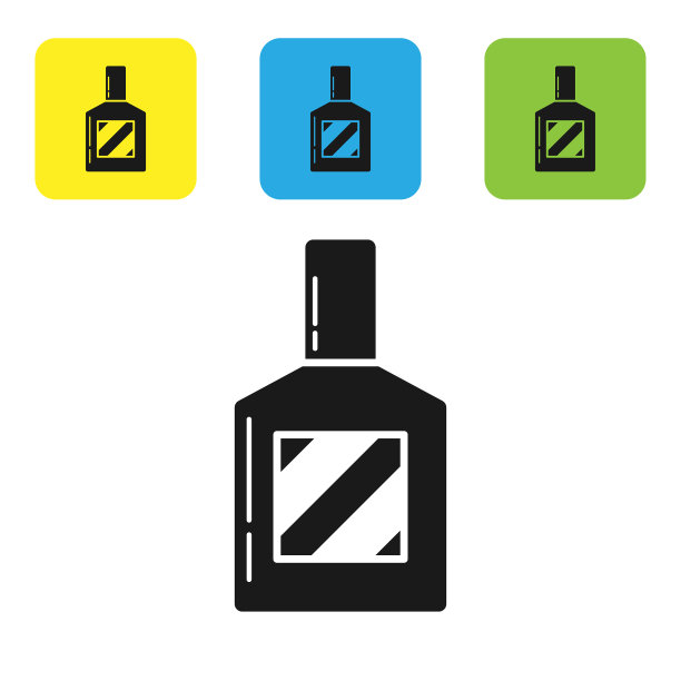 黑色须后水图标孤立在白色背景图片下载