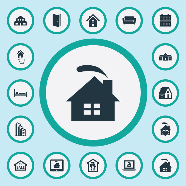 一组简单的真正的图标图片下载