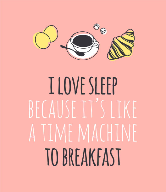 关于睡眠程序和文本的手绘对象图片下载