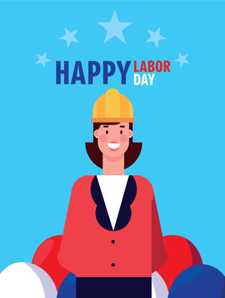 劳动节标签与女商人图片下载