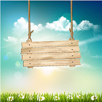 春天的自然背景是绿草如茵图片下载