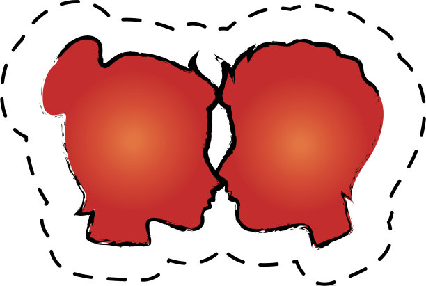 心形情侣剪影图片下载