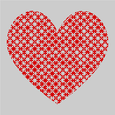 红色的拼图心棋子-拼图-国际象棋图片下载