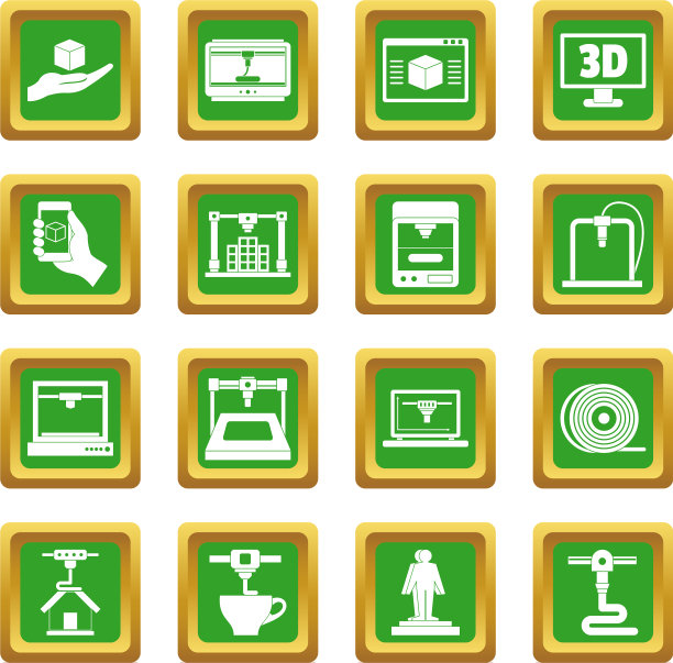 3d打印图标设置为绿色图片下载