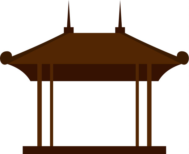 木亭图标扁平化风格图片下载