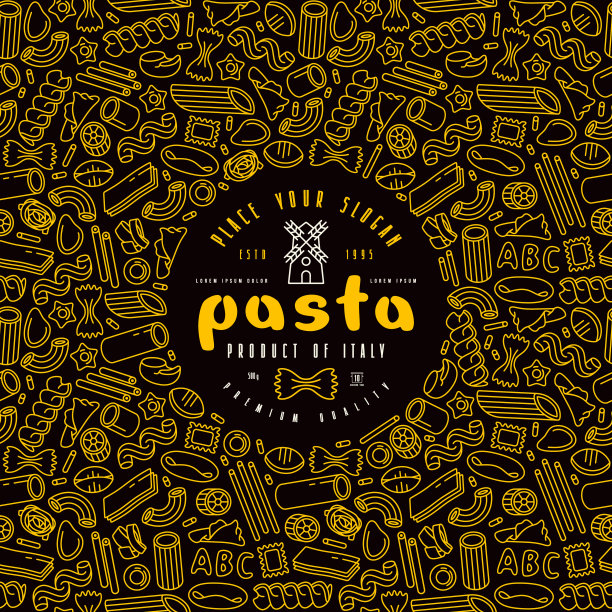 面食标签和框架有图案图片下载