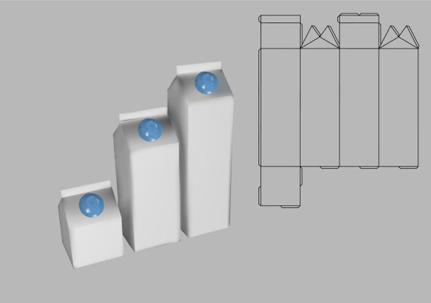 牛奶盒和模板图片下载