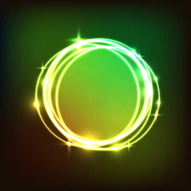 抽象的彩色圆圈霓虹背景图片下载