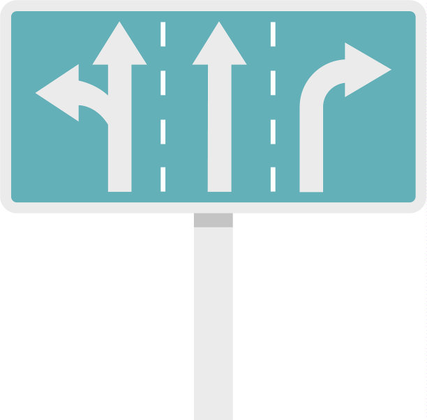 十字路口路口交通车道图标图片下载