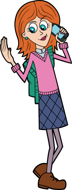 年轻可爱的女学生拿着智能手机图片下载