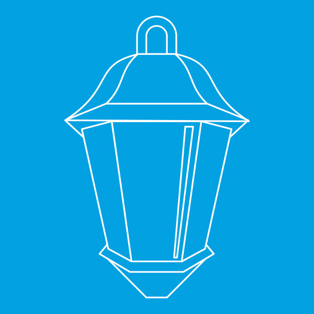 街灯图标轮廓风格图片下载