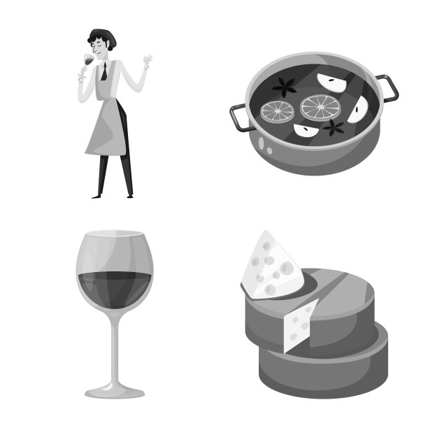 设计邮票及餐厅标志套装图片下载