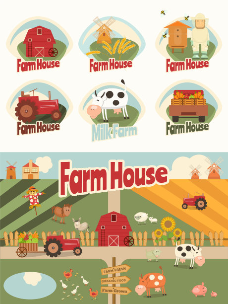 农场的房子设置图片下载