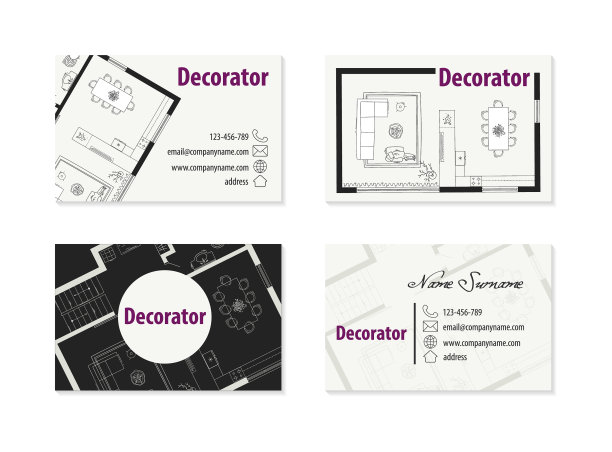 一套名片为装饰图片下载