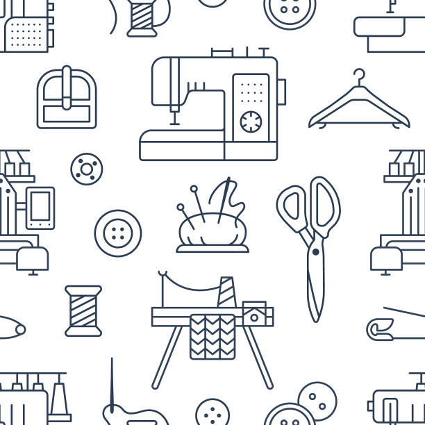 缝纫设备裁缝供应无缝图案图片下载
