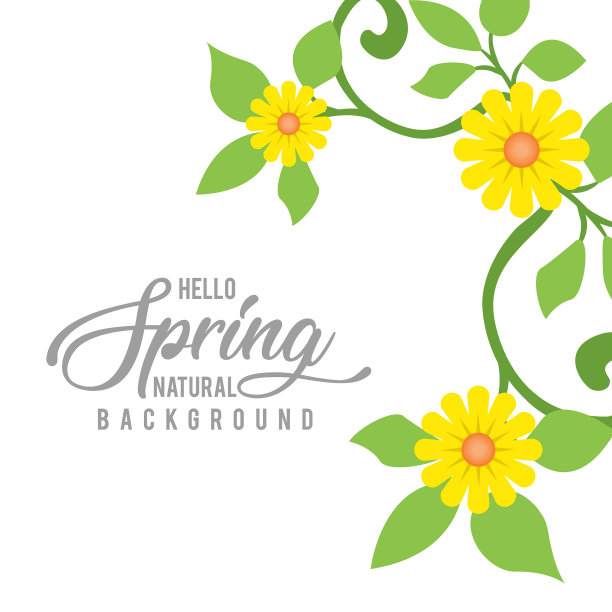 向日葵以自然的春花为背景图片下载