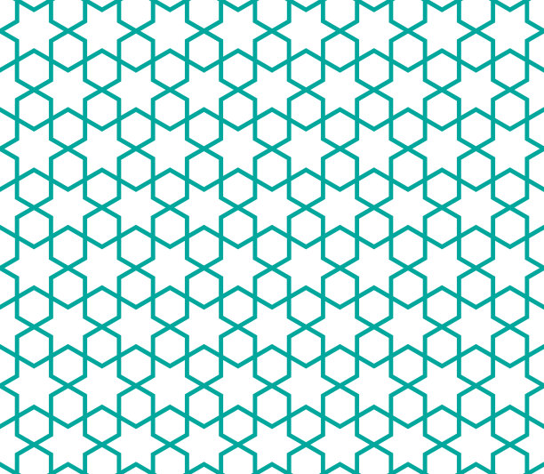 阿拉伯格子几何无缝图案图片下载