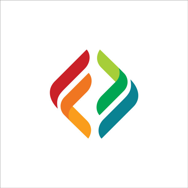 圆形彩色方块标志图片下载