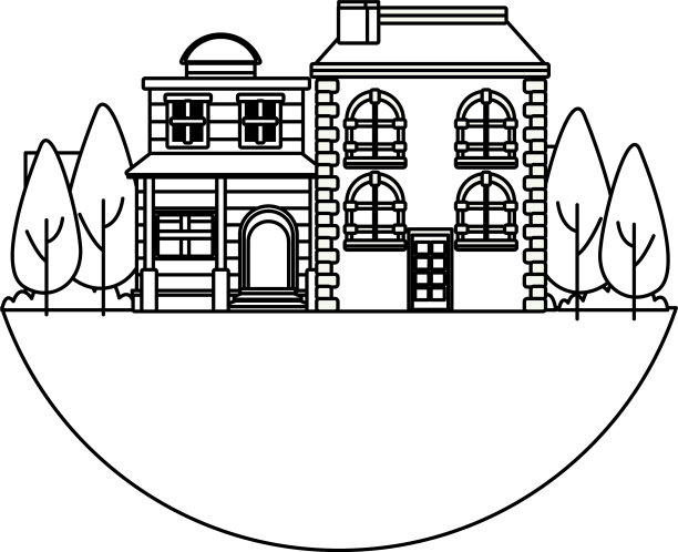 城市建筑和城市建筑的黑色和图片下载