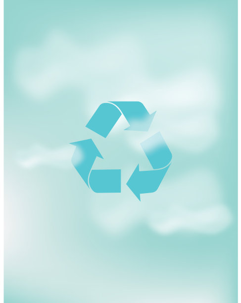 在天空背景上回收抽象风格图片下载