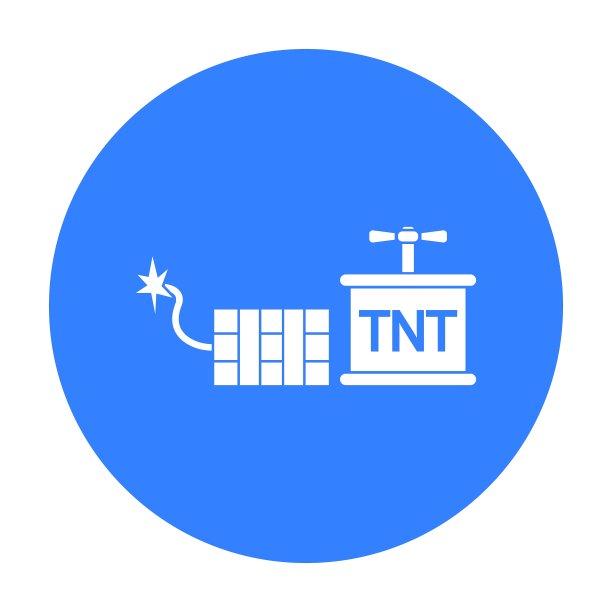 炸药图标在黑色风格孤立在白色图片下载