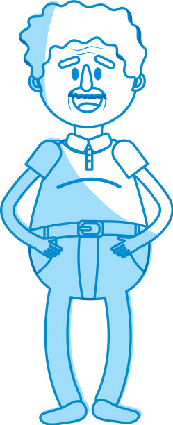 剪影老人的发型设计图片下载