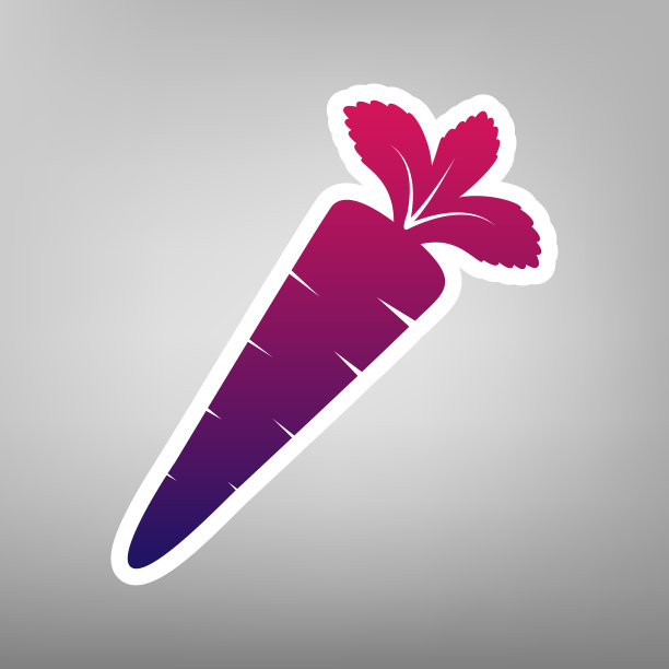胡萝卜标志紫色梯度图片下载