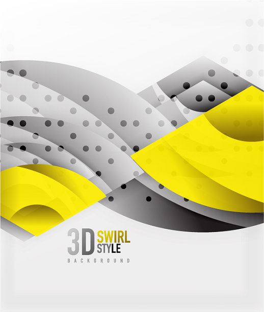 漩涡和波浪三维效果对象抽象图片下载