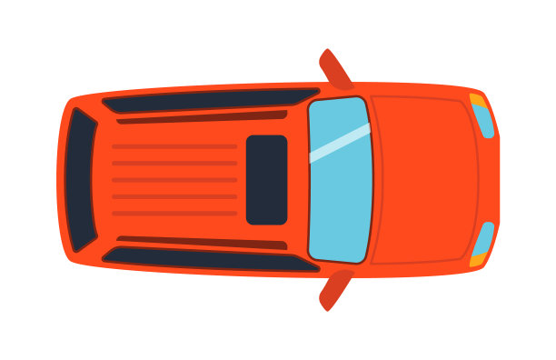 俯视图上五颜六色的汽车玩具汽车图片下载