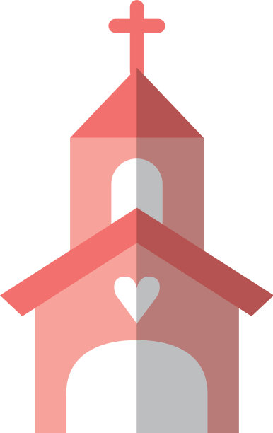 教堂建筑孤立图标图片下载