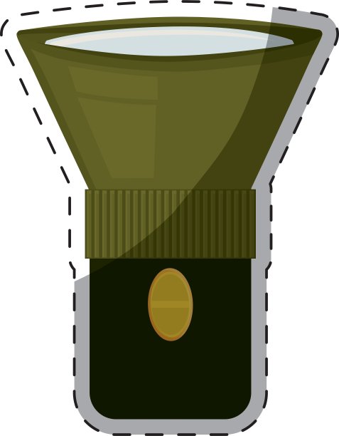 手电筒或灯笼图标形象图片下载