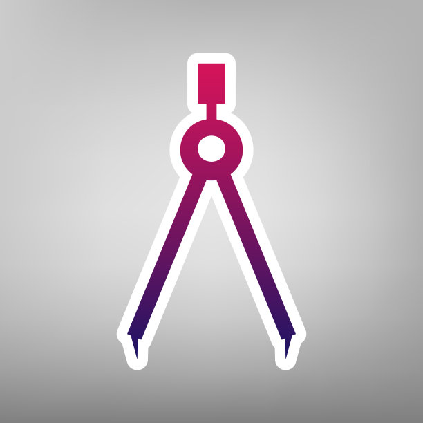 分割器简单符号紫色渐变图标图片下载