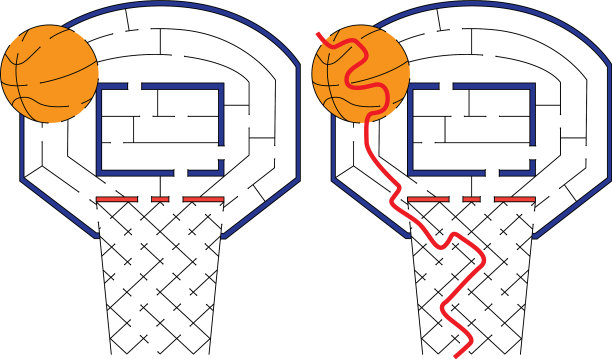简单的篮球迷宫图片下载