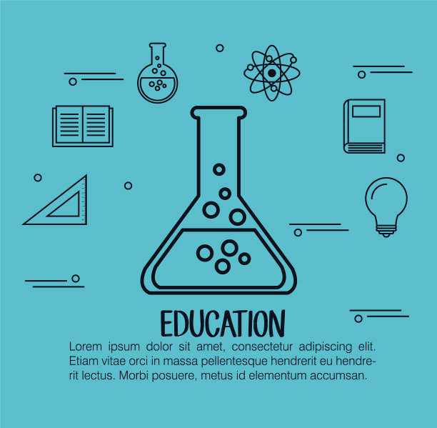 教育设置扁平图标图片下载