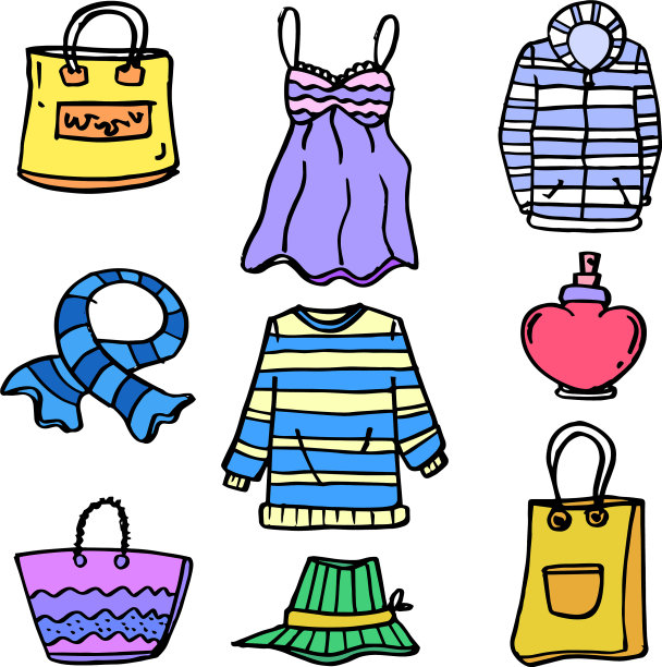 涂鸦女装风格套装图片下载