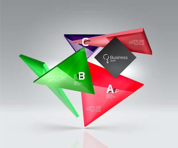 几何玻璃三角形抽象背景图片下载