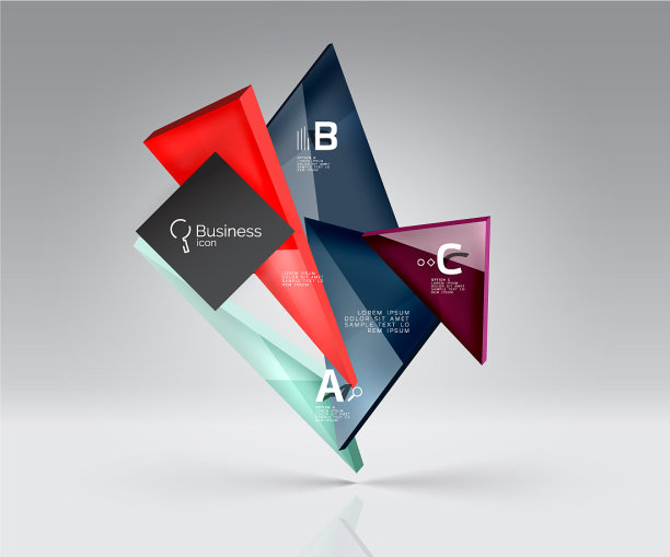 几何玻璃三角形抽象背景图片下载