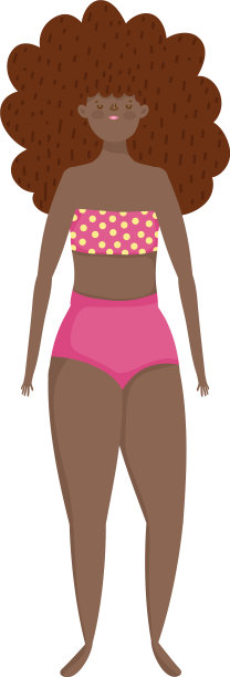 女孩与夏季泳衣设计图片下载