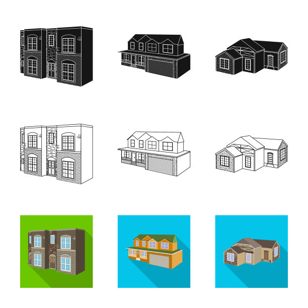 设计立面和住宅标志图片下载
