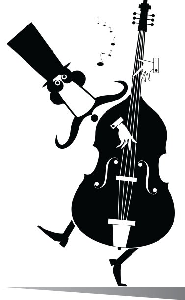 低音提琴的音乐家图片下载